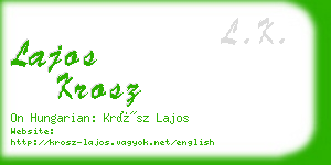 lajos krosz business card